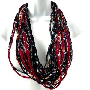 Dona Bela Shreds Shred Lite upcycled fabric necklace scarf boho jewelry NEW NWOT